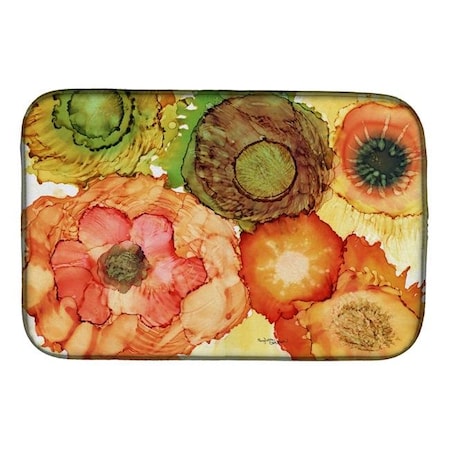 Carolines Treasures Carolines Treasures 8970DDM Abstract Flowers Blossoms Dish Drying Mat 8970DDM